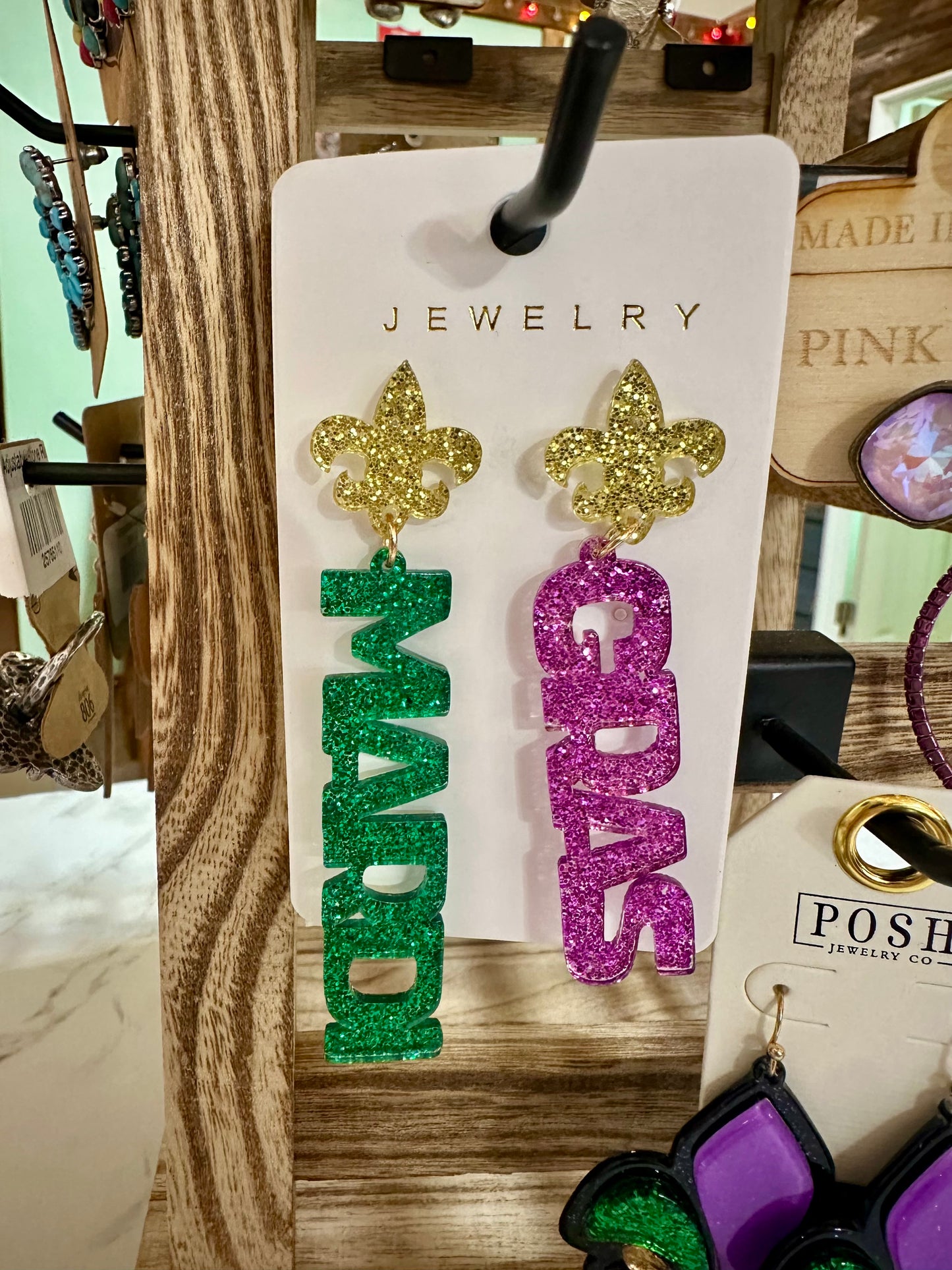 Mardi Gras Earrings