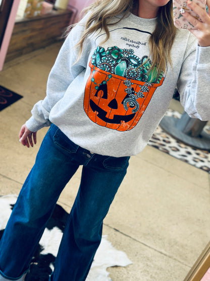 Turquoise Halloween Bucket Shirt