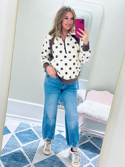 Cocoa Dot Pullover