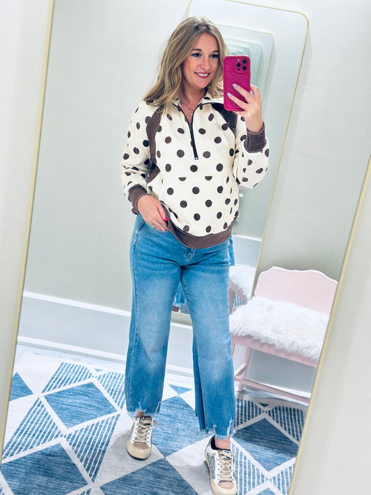 Cocoa Dot Pullover