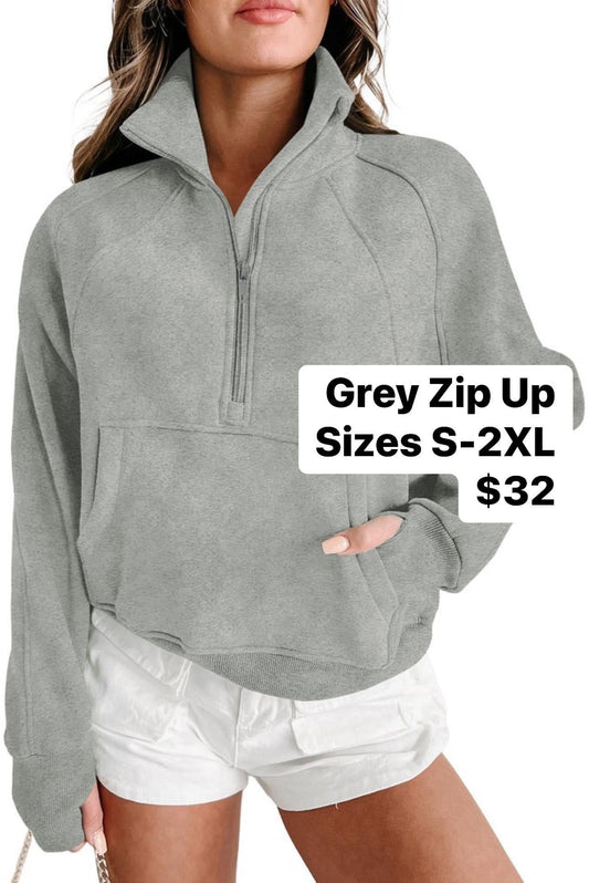 Grey Zip Ups
