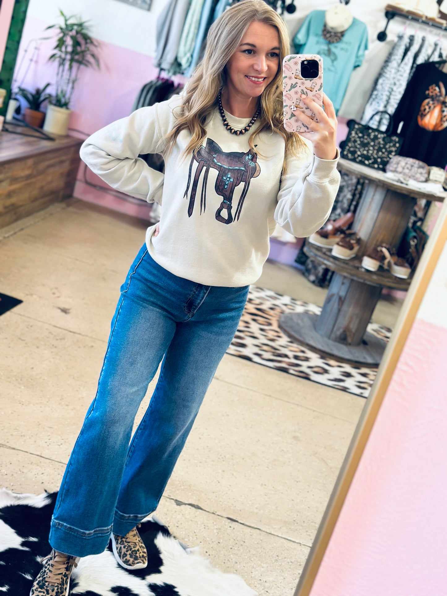 Turquoise Saddle Sweatshirt