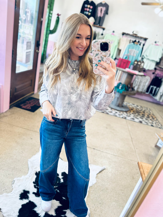 Oversized Camo Long Sleeve Shirt