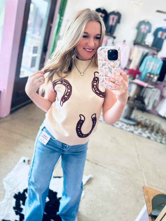 Horse Shoe Sweater Tank