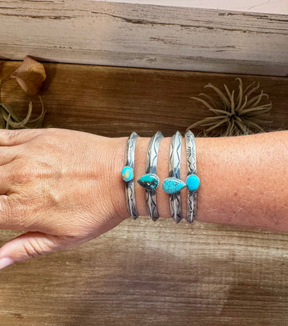 Turquoise Cuff Bracelet – Sterling Silver