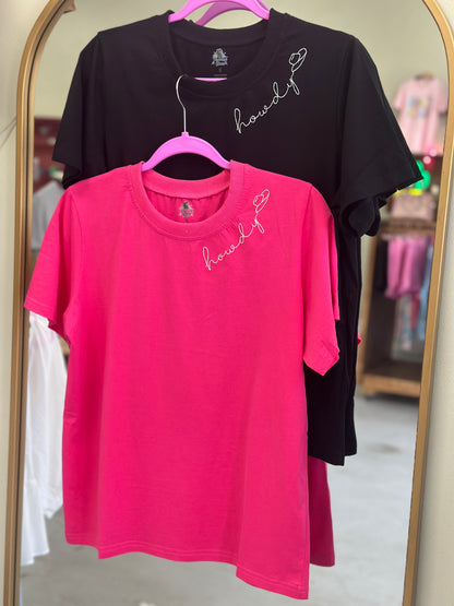 Howdy Embroidered Tshirt