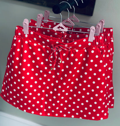 Red Polka Dot Skorts