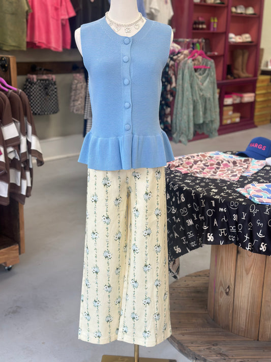 Lemon Floral Pants