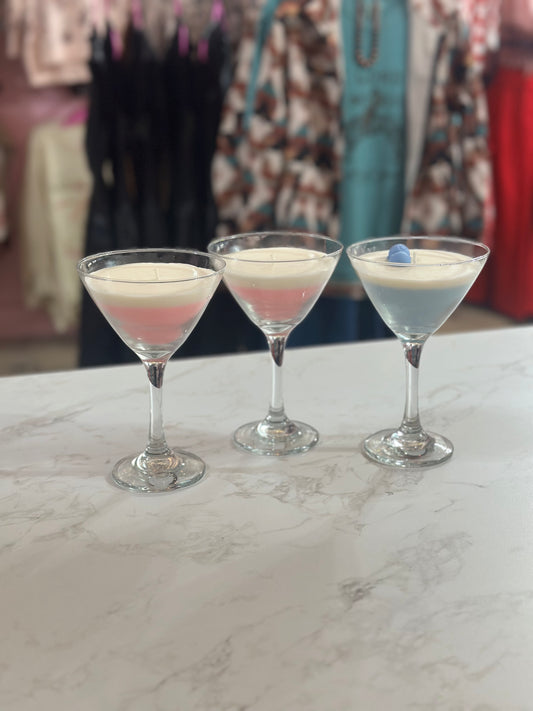 Martini Glass Candles