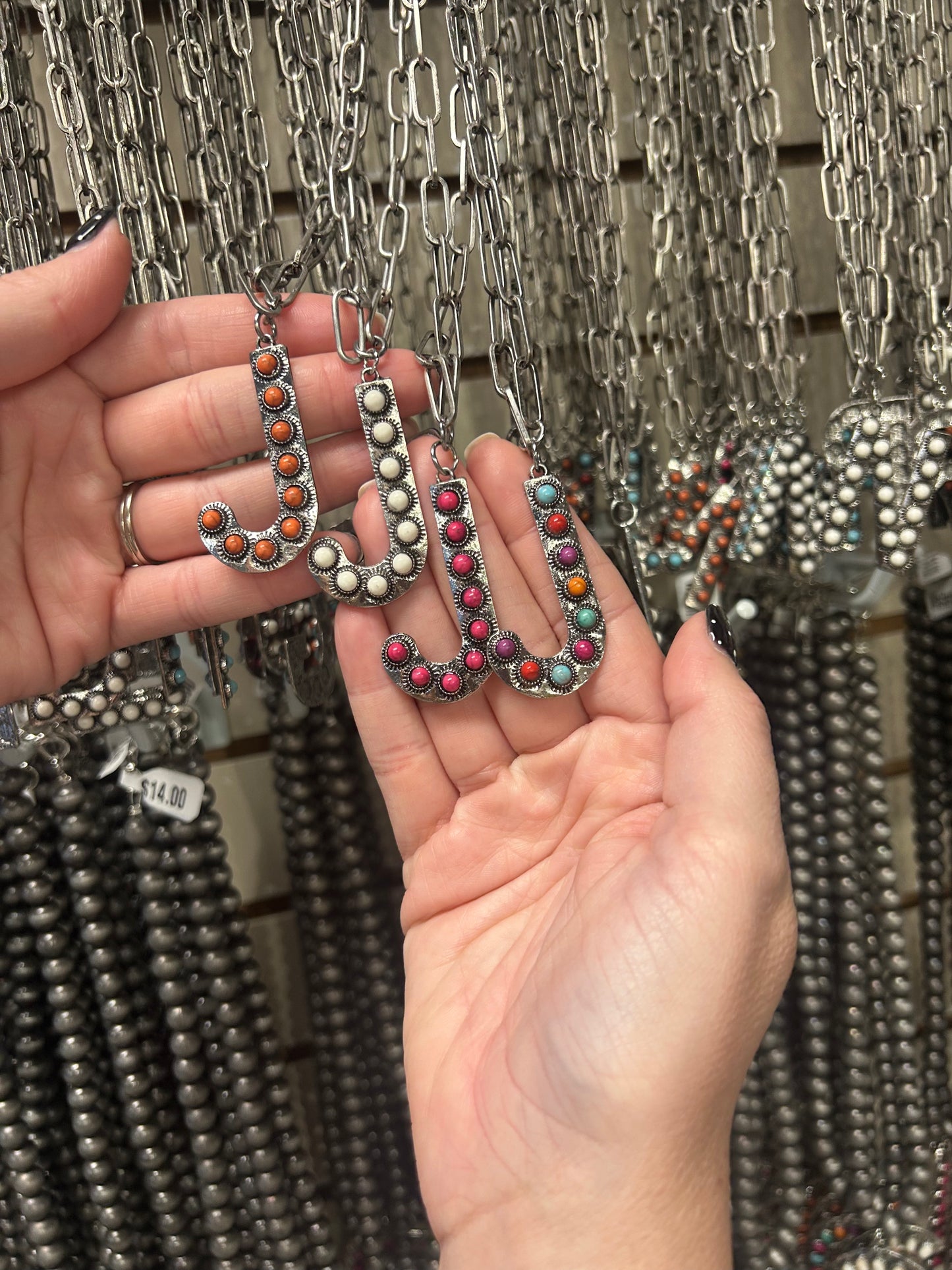 Initial Stone Necklaces