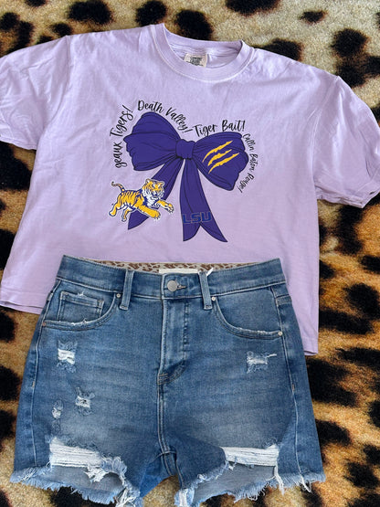 Tiger Bow Cropped Tshirt