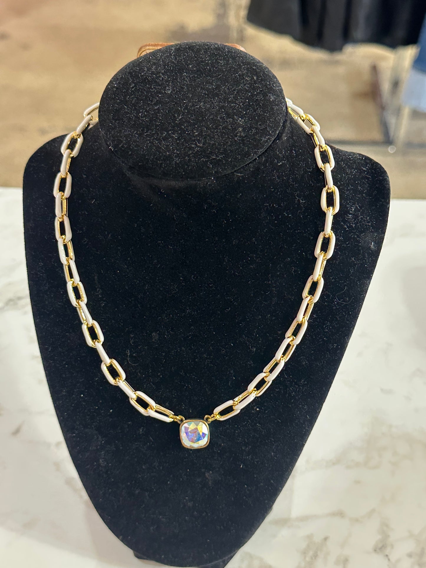 White & Gold Necklace