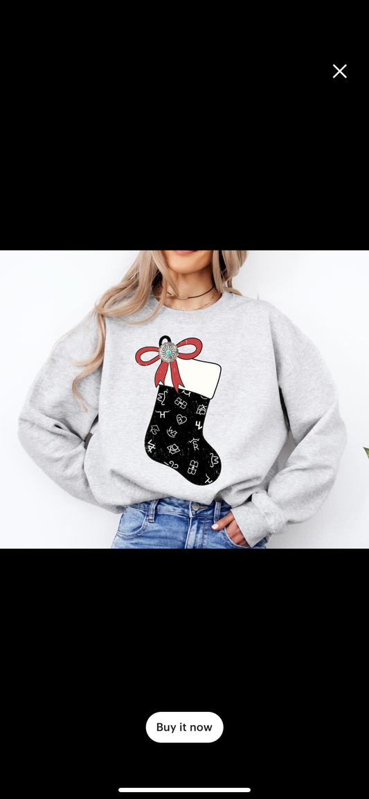 Western Stocking Sweatshirt