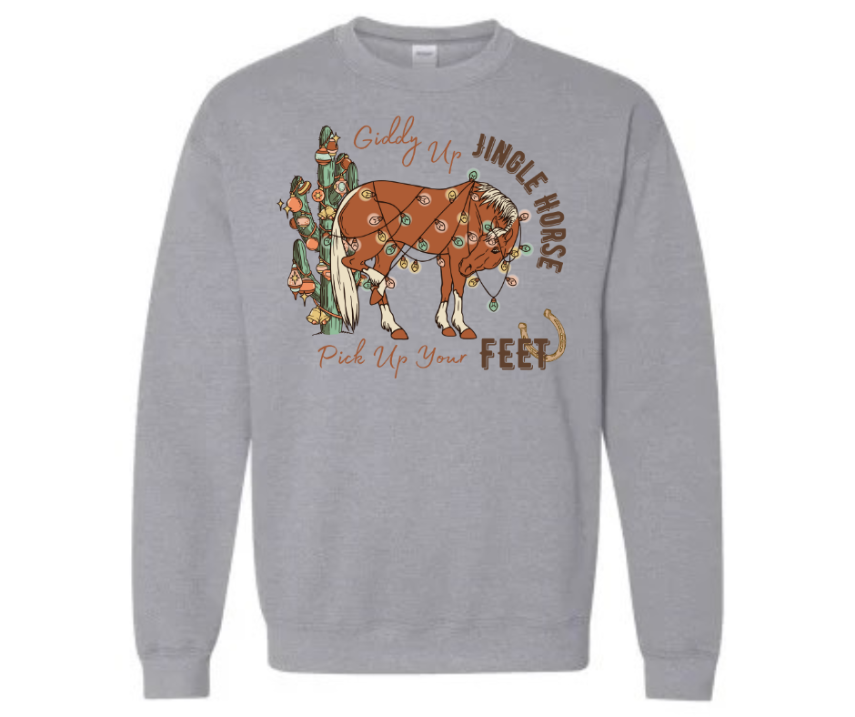 Giddy Up Jingle Horse Sweatshirt
