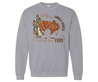Giddy Up Jingle Horse Sweatshirt