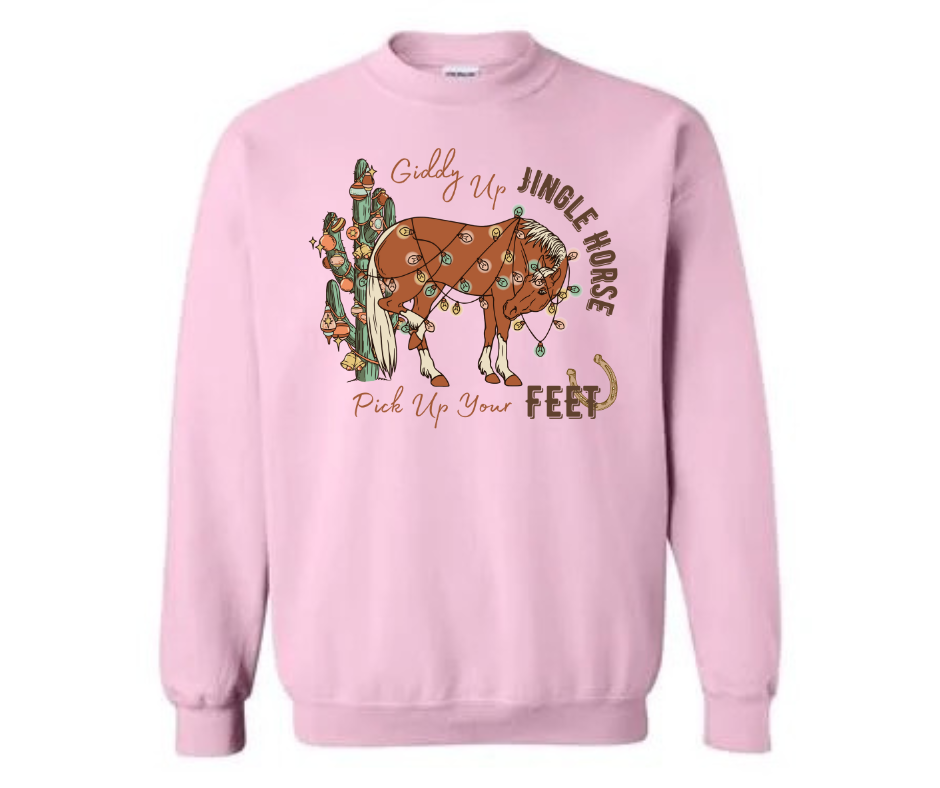 Giddy Up Jingle Horse Sweatshirt
