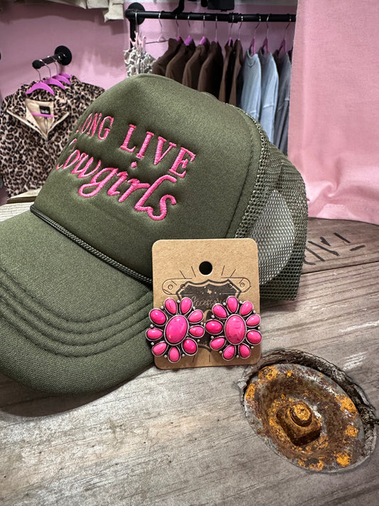 Pink Squash Earrings