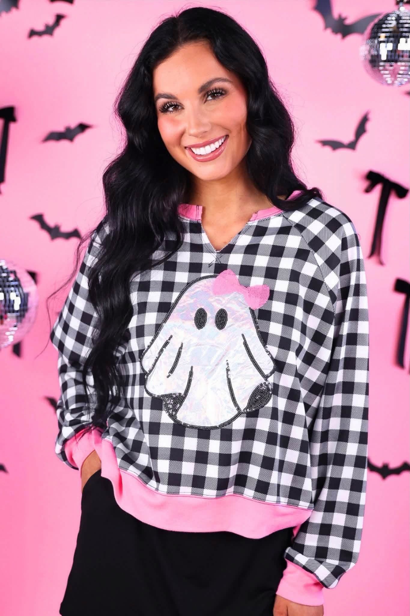 Pre Order Gingham Ghost Pullover