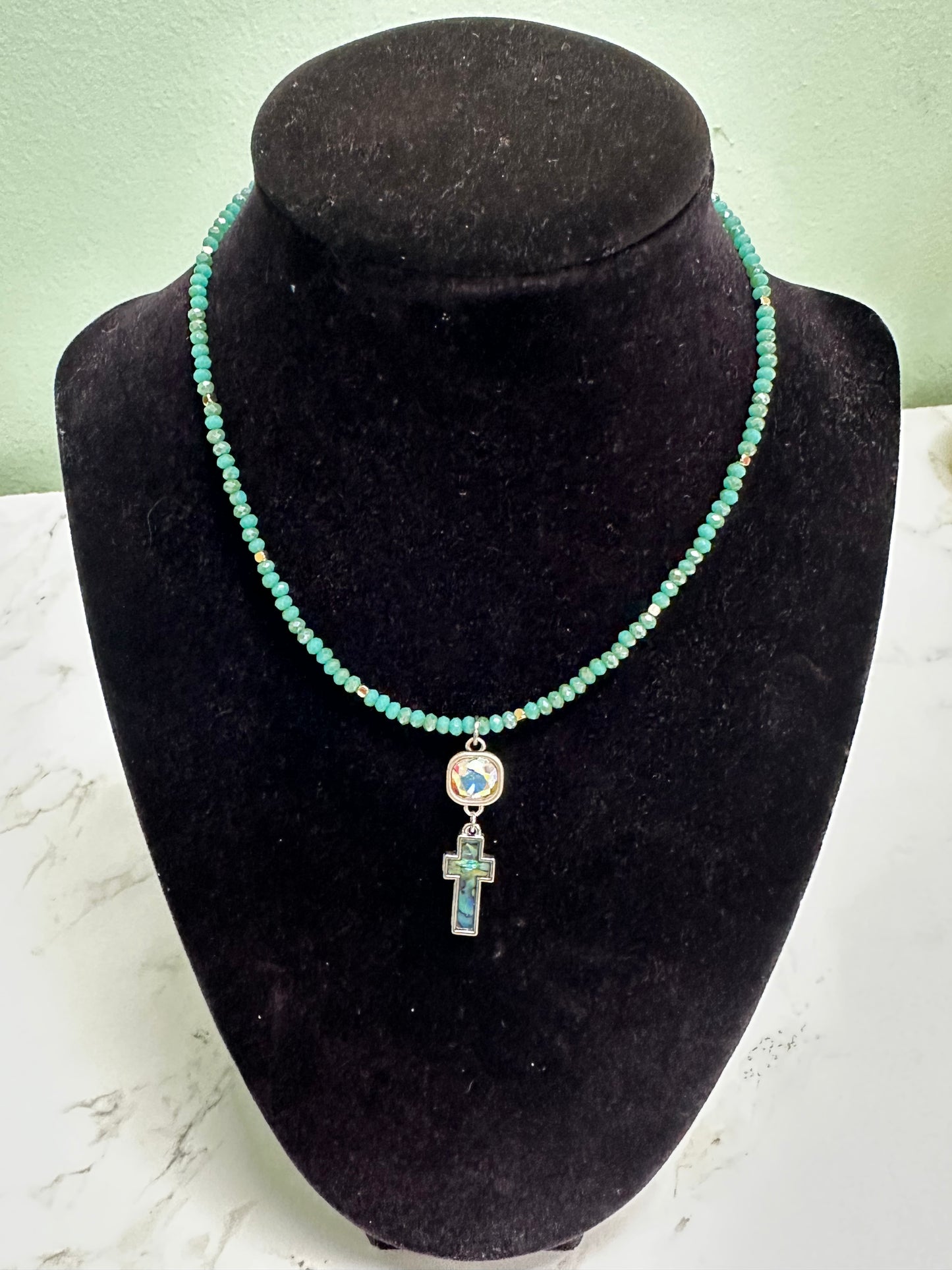 Turquoise Cross Necklace