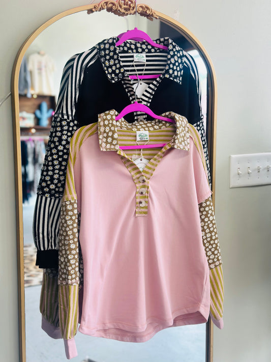 Daisy Collared Pullover