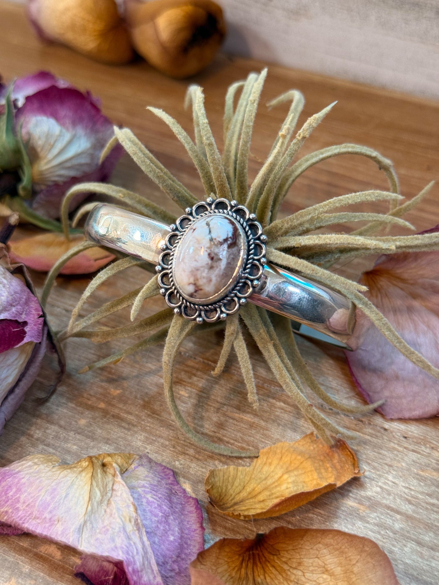 Sterling Silver Wild Horse Cuff Bracelet