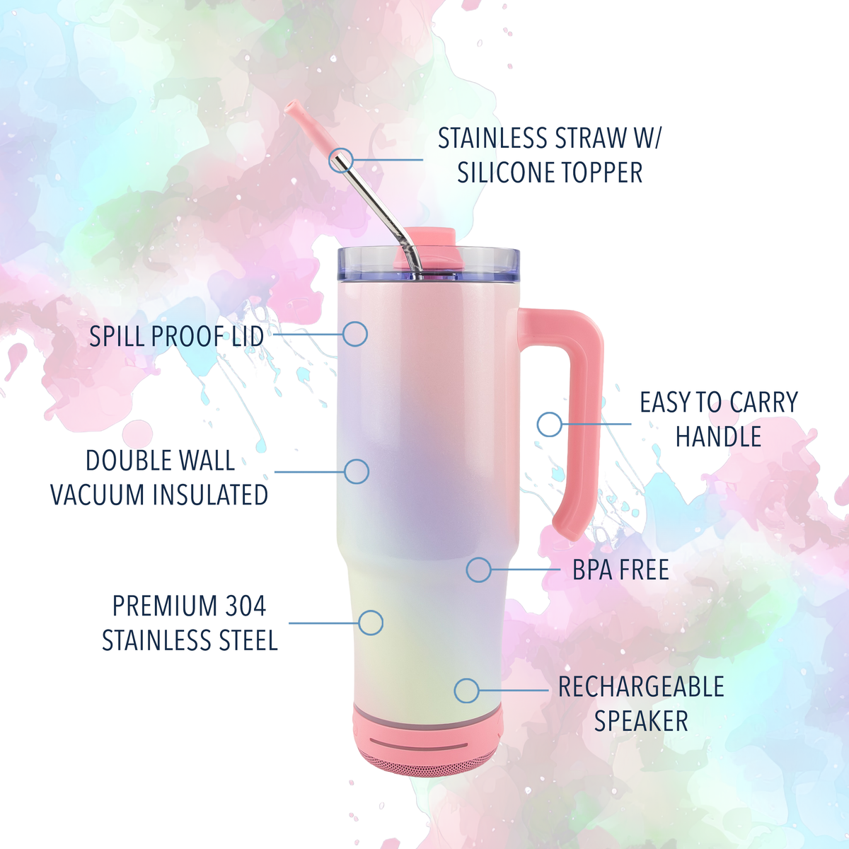 30oz SPEAKER TUMBLER  Unicorn