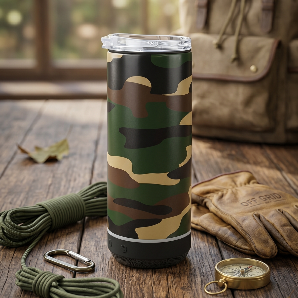 4 in 1 SPEAKER CAN COOLER - CAMO