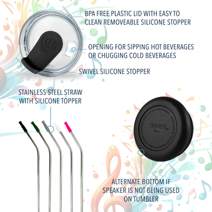 30oz Grippy Speaker Tumbler