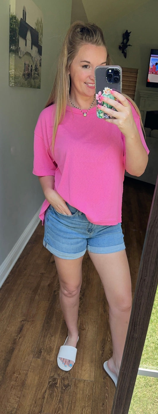 Pink Flowy Tshirt