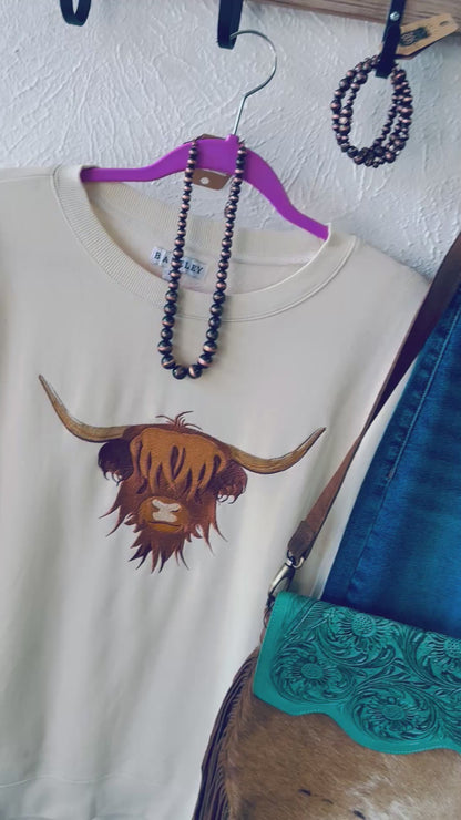 Highlander Cow Pullover