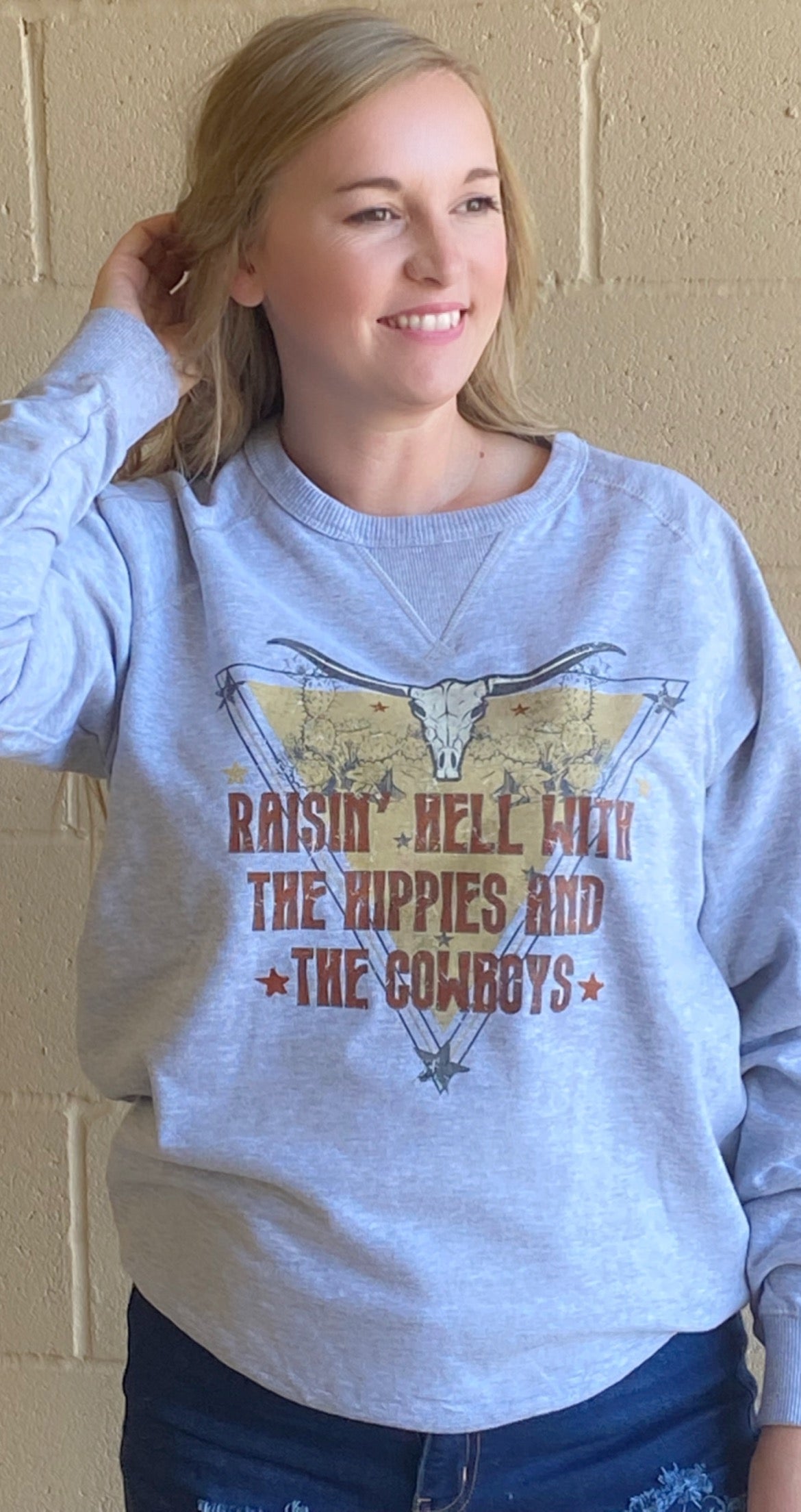 Hippies and Cowboy Sweatshirt